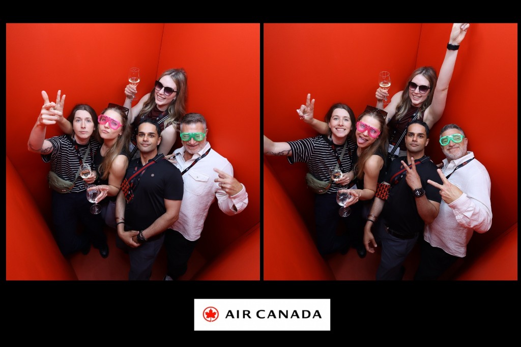 Aerial Booth corporate print — Air Canada guests