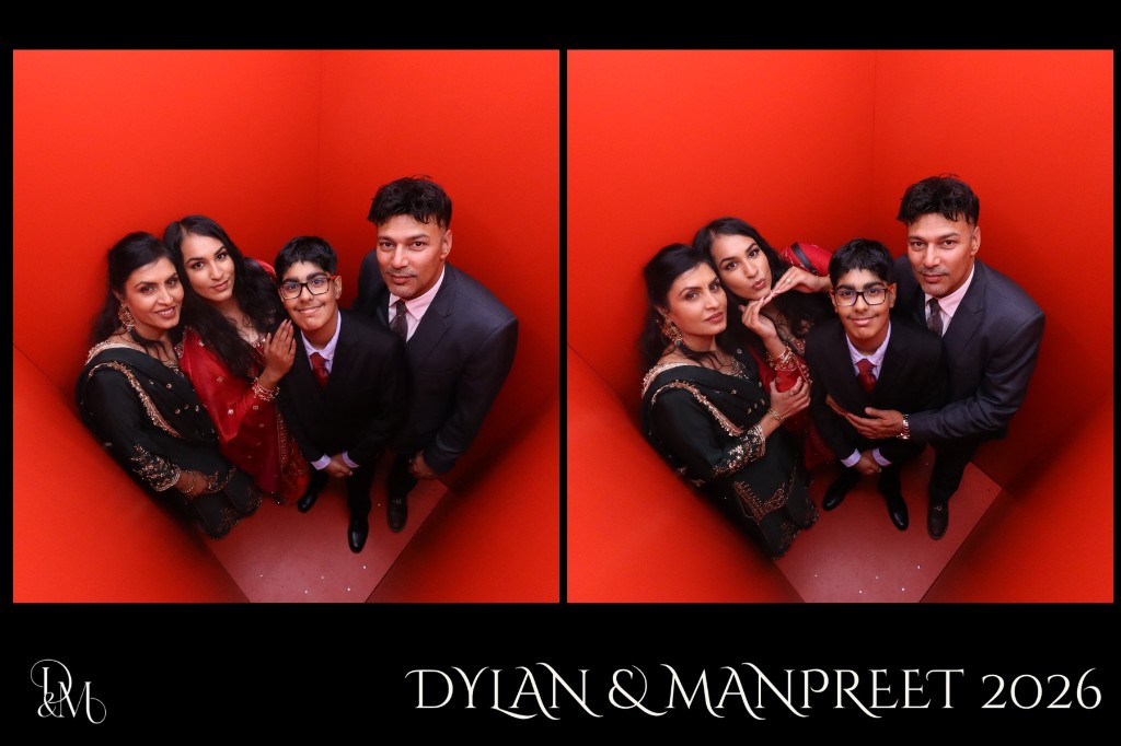 Aerial Booth wedding print — Dylan & Manpreet