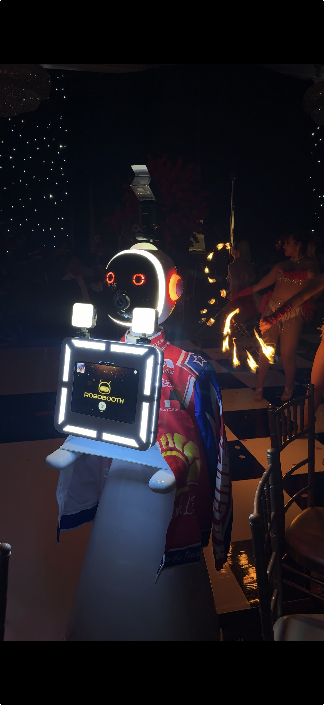 Robot Photobooth fire effect